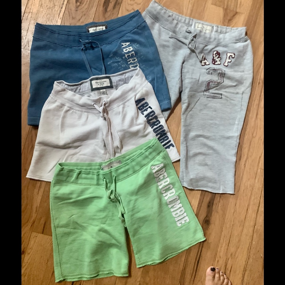 3 Abercrombie & Fitch Sweat Shorts, size XS